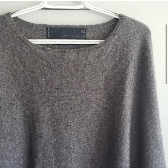 Zara Cashmere Oversized Batwing Sweater - Picture 2 of 8